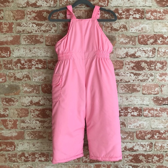 Carter’s Pink Snow Bib Overalls Waterproof Ski - Picture 4 of 6
